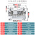 导轨式免螺丝弹簧接线端子ST2.5 0.2-2.5MM快速直插端子排 配套挡板D-ST2.5