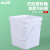 斯铂格 方形塑料桶 饲料肥料化工桶加厚带盖密封钓鱼打包水桶 5L白色 BGB-147