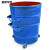 富都华创 铁垃圾桶户外环卫挂车大铁桶蓝色加厚360L市政铁皮垃圾箱FDHC-LY-07
