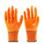 山都澳 劳保手套 浸胶涂层 防水耐磨 施工 防护手套 橘色 SD-545橘色（6副） 均码