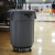 Rubbermaid分类垃圾桶乐柏美室外大号商用厨房干湿带盖圆形大容量 灰色 76L桶盖