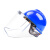 筑采（ZHUCAI）电焊面罩 防护面屏配安全帽式透明防冲击防油飞溅打磨 蓝安全帽+支架+PVC包边屏