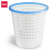 得力 垃圾桶 办公经典圆形直桶带压圈垃圾桶/纸篓/清洁桶 28cm塑料网状 9554