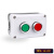 高品质二孔两孔按钮控制盒防水开关启动停止按钮风机远程按钮盒 两位自复钮(带灯型)