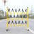 适用于电力绝缘施工围栏玻璃钢圆管伸缩围栏可移动警示隔离带伸缩 常规1.2米高4米长黄黑