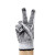 世达（SATA）线手套加密加厚耐磨工地工作劳保棉纱手套单双面点塑手套-ASF0008 白黑双面点塑/1副 ASF0008
