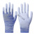 薄款尼龙PU涂指涂掌手套劳保耐磨工作防护防滑带胶夏季干活静电 蓝色条纹涂指（36双） S