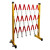 玻璃钢管式伸缩围栏可移动安全电力施工护栏绝缘折叠围挡防护栏定 1.2*2.5米 红白管式
