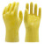 橡胶PVC耐酸碱工业手套 短款 黄色 46-26P 单位:双 起订量5双 货期30天