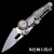 noc折刀MT22便携式m390小刀锋利高硬度钢刀钛合金黑科技户外刀具 灰色 60°以上 6.3cm 10cm