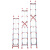 铝合金伸缩梯子直梯单面升降梯子工程梯阁楼梯3-12米登高户外云梯 特厚款9米[4.7米升8.2米] 3mm