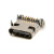 Type-C母座直插贴片插座USB-3.1 6P16P 4脚 高清传输接口快冲接头 母座/16P/前插后贴/有柱(5只)