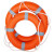 京典光年 成人救生圈防汛船用救生浮圈实心游泳圈加厚 2.5KG塑料圈