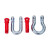 筑华工品 美式弓形起重直型卸扣 U型吊环 D型马蹄卡扣 7/8（6.5T）弓型
