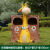 户外动物垃圾桶可爱卡通创意分类摆件景区幼儿园果皮箱玻璃钢雕塑 长颈鹿树桩双垃圾桶
