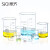 SiQi玻璃烧杯刻度加厚高硼硅耐高温化学杯加热透明喝水多规格可选glass beaker 烧杯刷中号