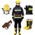 绿消 消防器材14款（带3C款）套装消防服装防火服隔热服五件套灭火服套装XL码/185型 （鞋子尺码备注）