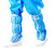 冰禹 BYZJ-70 防静电长筒鞋 无尘洁净条纹高筒靴 软底防护工作鞋 PVC蓝色 40