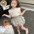 G.DUCKKIDS小黄鸭女童套装2024夏季新款儿童女宝宝洋气薄款时髦儿童裙子两件 香槟色 80cm