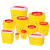 承琉一次性锐器盒圆形锐器桶方形医疗废物盒垃圾桶针筒黄色利器盒 酒精液500ml