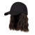 妙普乐2024新款连帽戴头发帽子秋带假发的棒球帽假发一体短发鸭舌帽女款 冷棕色