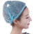 伏兴 FX506 一次性无纺布条形帽100只装 一次性头套卫生头罩防尘帽 双筋 蓝色 