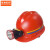 京洲实邦 煤矿专用头灯安全帽带头灯的矿工帽带灯头盔强光石油井下地B 红色磨砂带头灯1支