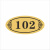门牌号码定制门牌贴出租房宾馆楼层数字标识牌亚克力番茄 102 长19厘米X高9厘米