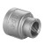 海斯迪克 304不锈钢异径内丝直通 大小头变径管箍转接头 3/4*1/2