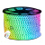 三棵松 LED5050彩色灯带软性高低压七彩带遥控RGB防水灯条定制 灯带插头