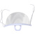 沁度口罩适用于商用塑料透明微笑厨房餐饮定制食堂餐厅防雾口水飞 白色防雾加高2盒20(可循环
