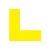 盛富永 5S管理地贴 L型定位贴工厂车间桌面地面4角标识贴 L型黄色 5CM*15CM*15CM 10个