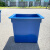 千石商用果壳箱无盖塑料垃圾桶蓝色大号工业加厚正方形60升垃圾箱 无字果壳箱：46*46*40