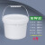 塑料桶带盖密封海蜇小桶子白色大胶水桶5L25L 6L乳白色矮款