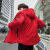 ZRTYL-8X加冬季男装红色棉服加肥特大号外套本命年新年连帽棉衣S35 188大红色 3xl