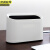 京洲实邦 带盖按压款白色 创意桌面垃圾桶小号迷你办公室垃圾桶JZSB-1113