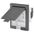 国际电工隐形插座86型嵌入式冰箱专用隐藏式内嵌式五孔插座面板三孔 灰色10A五孔(5只装)