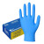 登升 一次性丁腈手套蓝色 防护手套丁腈餐饮加工家庭清洁防油耐用安全手套（100只/盒） M码