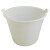 乐辰信 大号牛筋桶加厚建筑工地用砂浆桶圆形塑料桶水泥桶 78型 白色(14L)