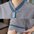 英格杰家 夏季保洁服男女短袖物业工作服工装 女蓝色 L-5XL可选 