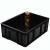 箱大王 Xdc-01  防静电周转箱 黑色塑料收纳箱零件盒  9号545*415*370无盖