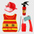 恒百思儿童消防安全帽 儿童消防玩具帽消防员头盔幼儿园安全教育角色过 红色消防帽