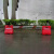 华科扬创 水马围挡注水市政道路施工围栏护栏隔离墩防撞桶塑料屏风水马 3.5kg红色滚塑小水马560x560