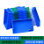 转运方盘长方形周转箱扁平胶箱塑胶塑料框收纳箱大号箱加厚长型浅 10号盖子蓝色610*500*10mm