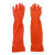帮手仕 进口天然乳胶加长加厚型乳胶手套耐用防水劳保工业洗碗洗衣橡皮手套H10140 45cm