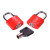 苏识 电力表箱锁通开挂锁 通用锁物业挂锁红色锁头 35mm不锈钢锁钩普通锁芯