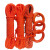 水上救生绳漂浮救生绳救生圈安全抛绳救援装备消防应急救生漂浮绳 橘色绳8mm+50米双钩