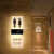 卫生间指示牌发光门牌定制男女洗手间标识牌厕所标志牌带灯WC提示 铝材拉丝黑mdashA1男款铝材拉丝 20x10cm