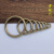 迦图鲮无缝圆环实心铜圈皮具黄铜配件DIY铜环箱包无缝铜环 20cm黄铜色