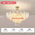 法式奶油风吊灯羽毛珍珠创意大气后现代客厅卧室灯具 A款95CM五层 三色变光